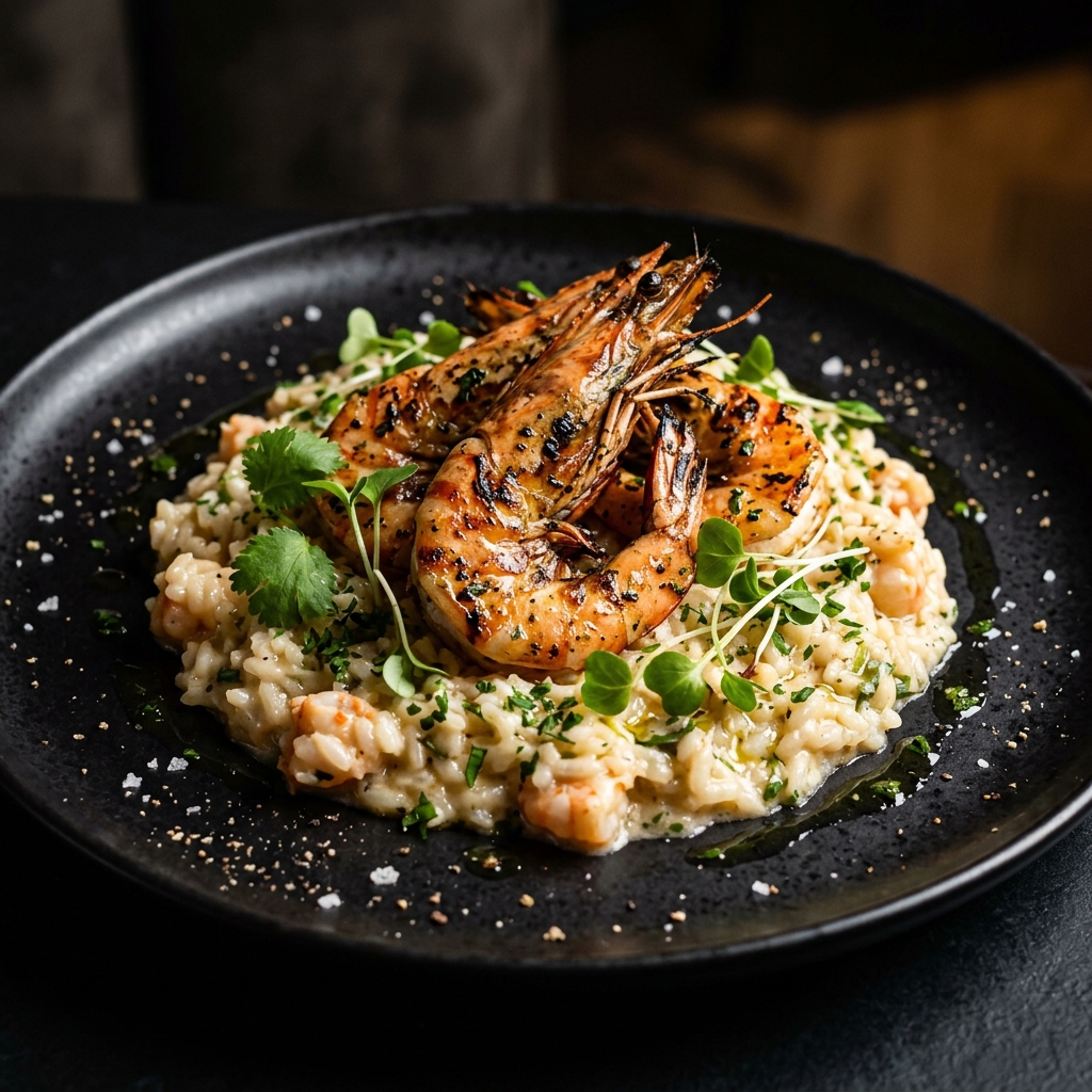 Risotto de langostinos